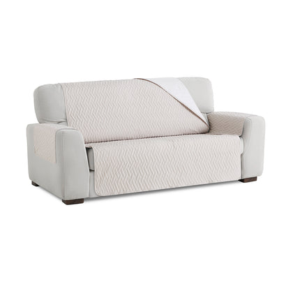 Husă canapea impermeabilă matlasată Sofazip, culoare Ivory