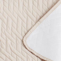 Husă colțar cu sezlong matlasată impermeabilă Sofazip, culoare Bej