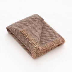 Cuvertură pat Sofazip Kenya 90% bumbac reciclat, culoare Chocolate