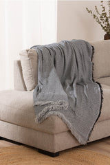 Cuvertură pat Sofazip Kenya 90% bumbac reciclat, culoare Scandinavian Grey