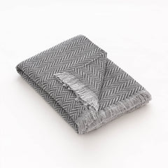 Cuvertură pat Sofazip Kenya 90% bumbac reciclat, culoare Scandinavian Grey