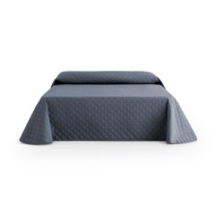 Cuvertură pat matlasată Sofazip, culoare gri închis