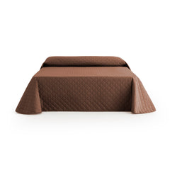 Cuvertură pat matlasată Sofazip, culoare maro