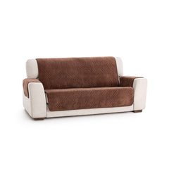 Husă canapea matlasată Sofazip Velvet, antialunecare, moale, culoare Maro