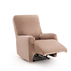 Husă fotoliu recliner Sofazip Bellagio, velvet, culoare cappuccino