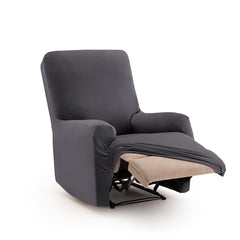 Husă fotoliu recliner Sofazip Bellagio, velvet, culoare gri închis