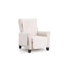 Husă canapea matlasată Sofazip Velvet, antialunecare, moale, culoare Ivory