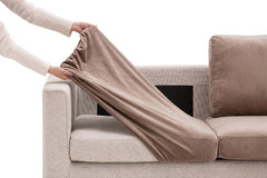 Huse pentru perne de canapea Sofazip Bellagio Cushion, elastice, culoare cappuccino