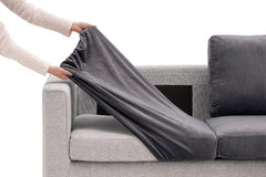 Huse pentru perne de canapea Sofazip Bellagio Cushion, elastice, culoare gri închis