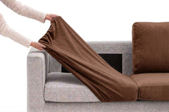 Huse pentru perne de canapea Sofazip Bellagio Cushion, elastice, culoare maro