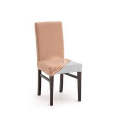 Set 2 huse scaun Sofazip Bellagio, velvet, culoare bej