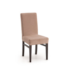 Set 2 huse scaun Sofazip Bellagio, velvet, culoare cappuccino
