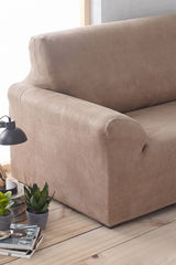 Husă canapea velvet , elastica SofaZip Bellagio, cu efect de respingere a lichidelor,cappuccino