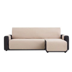 Husă colțar cu sezlong matlasată impermeabilă Sofazip, culoare Bej