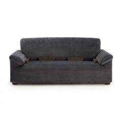 Husă canapea velvet , elastica SofaZip Bellagio, cu efect de respingere a lichidelor, gri închis