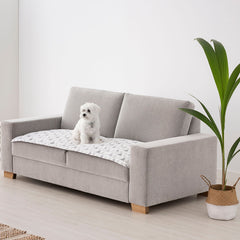 Topper matlasat Sofazip „ZAZU”, antialunecare, gros si moale, print scandinav