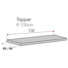 Topper canapea matlasat Sofazip Teflon®, respinge apa,antialunecare, culoare cappuccino
