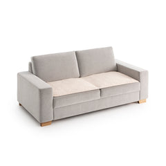 Topper canapea matlasat Sofazip Velvet antialunecare, plăcut la atingere, culoare bej