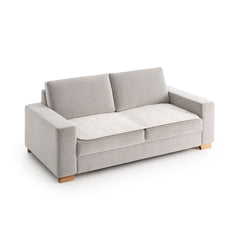 Topper canapea matlasat Sofazip Velvet antialunecare, plăcut la atingere, culoare Ivory