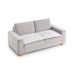 Topper matlasat Sofazip „ZAZU”, antialunecare, gros si moale, print scandinav