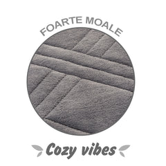 Husă canapea matlasată Sofazip Velvet, antiaderentă, moale, culoare Grey