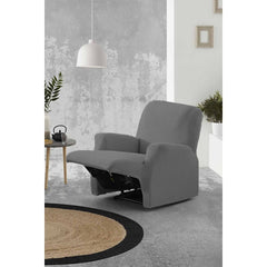 Husă fotoliu recliner Sofazip, material microfibră, culoare gri