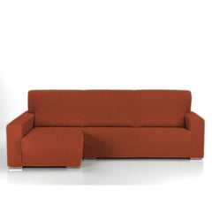 Husă premium colțar cu sezlong Sofazip PatternFit, elastică. culoare cărămiziu