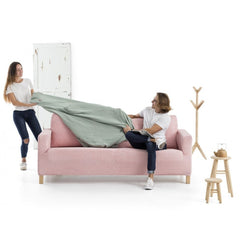 Husă premium canapea Sofazip PatternFit, elastică, culoare cărămiziu