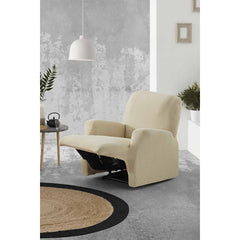 Husă fotoliu recliner Sofazip, material microfibră, culoare bej