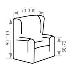 Husă fotoliu wingchair Sofazip, material microfibră, culoare maro