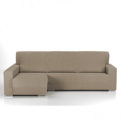 Husă premium colțar cu sezlong Sofazip PatternFit, elastică. culoare sand