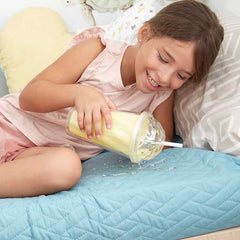 Cuvertură pat impermeabilă matlasată Sofazip Teflon®, culoare ivory