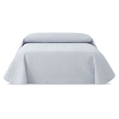 Cuvertură pat impermeabilă matlasată Sofazip Teflon®, culoare gri deschis