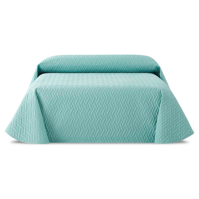 Cuvertură pat impermeabilă matlasată Sofazip Teflon®, culoare Jade Mint