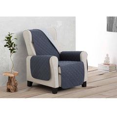 Husă canapea matlasată Sofazip cu două fețe, culoare negru-gri