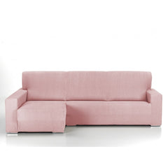 Husă premium colțar cu sezlong Sofazip PatternFit, elastică. culoare roz