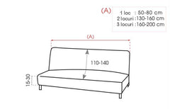 Husă canapea fără brațe din microfibră Sofazip, culoare maro