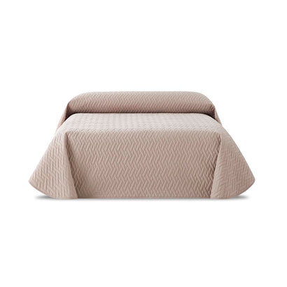 Cuvertură pat impermeabilă matlasată Sofazip Teflon®, culoare Cappuccino