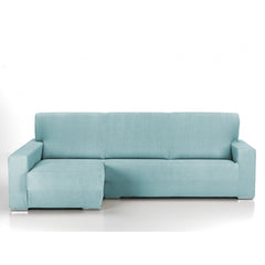 Husă premium colțar cu sezlong Sofazip PatternFit, elastică. culoare azur