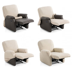 Husă fotoliu recliner Sofazip, material microfibră, culoare gri