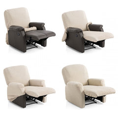 Husă fotoliu recliner Sofazip, material microfibră, culoare maro