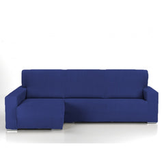 Husă premium colțar cu sezlong Sofazip PatternFit, elastică. culoare bleumarin