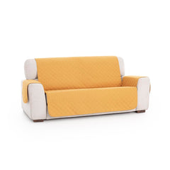 Husă canapea matlasată Sofazip cu două fețe, culoare muștar-ivory