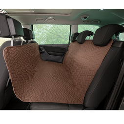 Husa auto protectie bancheta Sofazip Pet pentru transport caini si pisici, impermeabila, matlasata, culoare maro