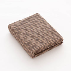 Cuvertură pat Sofazip Kenya 90% bumbac reciclat, culoare Chocolate
