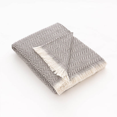 Cuvertură pat Sofazip Kenya 90% bumbac reciclat, culoare Light Brown