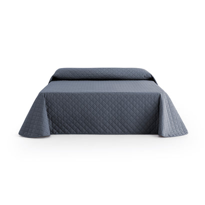 Cuvertură pat matlasată Sofazip, culoare gri închis