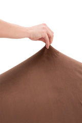 Husă canapea velvet , elastica SofaZip Bellagio, cu efect de respingere a lichidelor, maro
