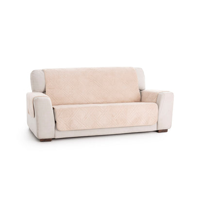 Husă canapea matlasată Sofazip Velvet, antiaderentă, moale, culoare Bej