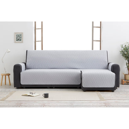 Husă colțar cu sezlong matlasată impermeabilă Sofazip, culoare Negru